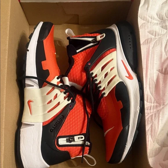 Nike Air Presto Mid Utility Black and Orange Sneakers men’s size 11 - Picture 6 of 7